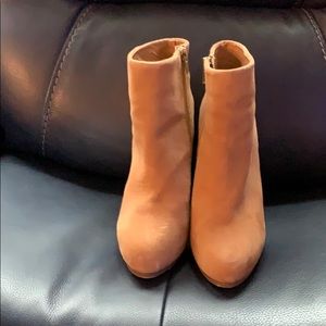 Tan suede ankle boots size 6